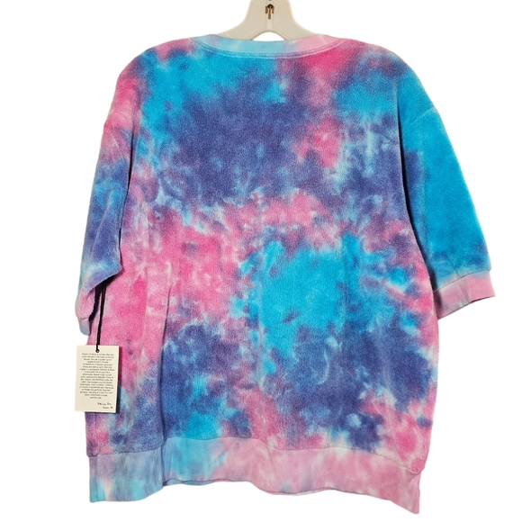 ELECTRIC & ROSEBONSON SPACE TIE DYE TERRY SWEATSHIRT Size L NWT - Picture 5 of 7